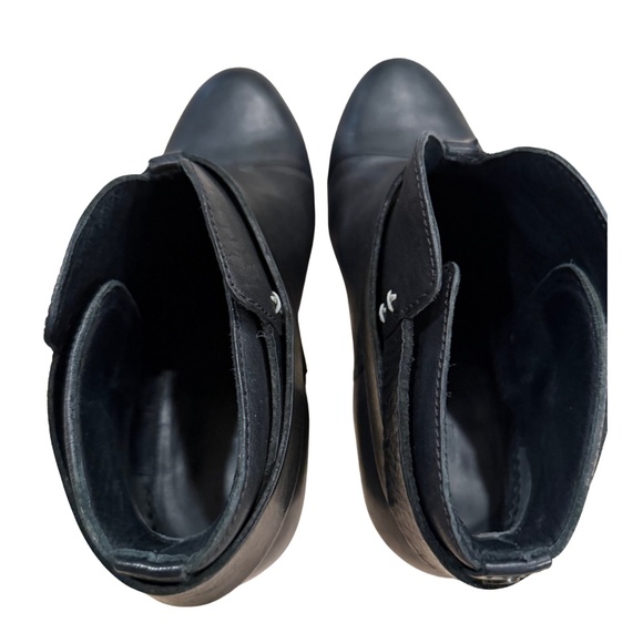 RAG & BONE Ankle Booties Women's Harrow Cap Black Leather 37.5 - US 7.5 - Picture 2 of 7